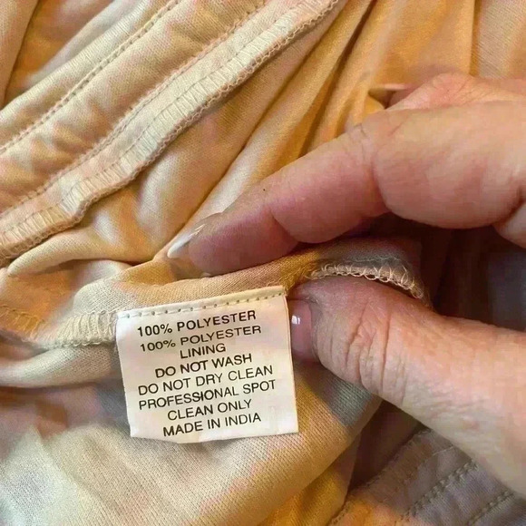 NWT Mac Duggal Size 10 Sleeveless Beaded Open Back Gown Nude Silver - Picture 10 of 14